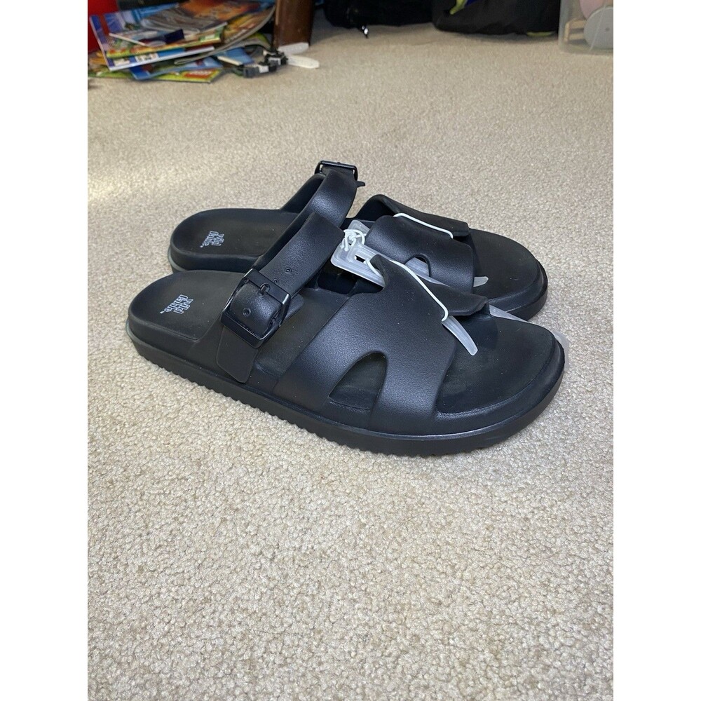 Wild Fable Women's Double Buckle Molded Slide Sandals Black Size 11